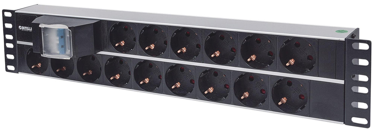 Multipresa 15 Posti da Rack 19'' 2U con Spina Schuko Angolata 2U