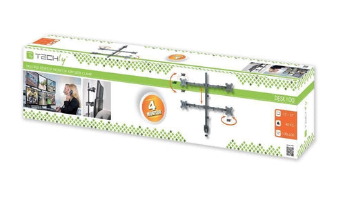 Supporto da scrivania per 4 Monitor 13-27'' con morsetto