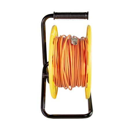 Cavo Patch Cat6A Plug RJ45 S/FTP LSZH con Avvolgicavo 60m Arancione