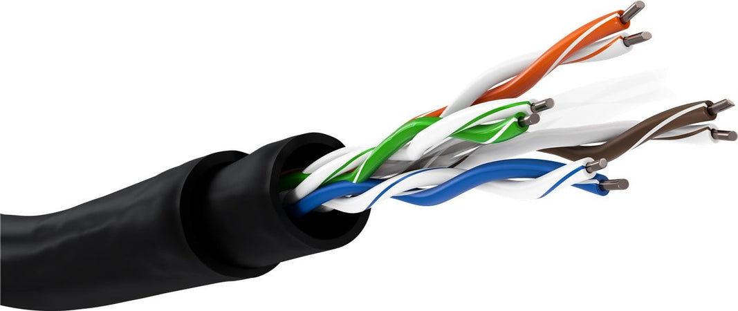 Kit Matassa U/UTP Cavo Cat.6 CCA Rigido 305m Fascette e Plug RJ45
