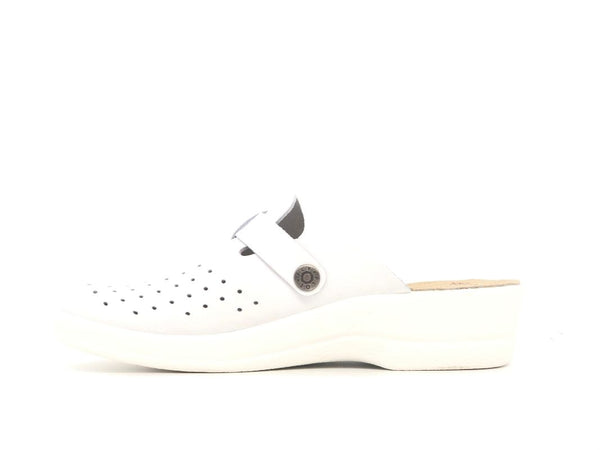 FLY FLOT Ciabatte donna 63465 bianche con fibbia
