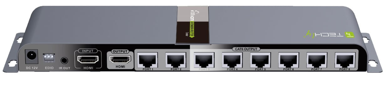 Extender Splitter HDMI 1x8 con IR su Cavo Cat. 6 fino a 40m
