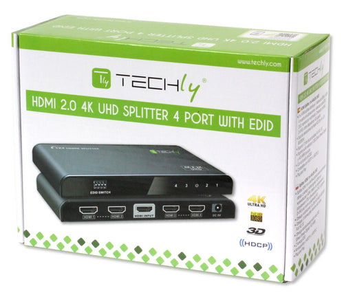 Splitter HDMI2.0 4K UHD 3D 4vie con EDID