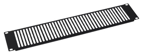 Pannello di Chiusura Ventilato 2U Nero per Rack Audio Video