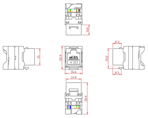 Frutto Keystone RJ45 Cat.6 UTP Tooless
