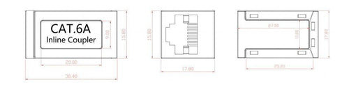 Accoppiatore Cat.6A 10GE RJ45 STP