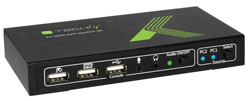 KVM switch 2x1 con USB e HDMI 4K