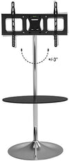 Supporto a Pavimento con Base Rotonda e Mensola per TV LCD/LED 32-70''