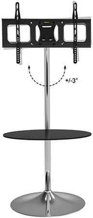 Supporto a Pavimento con Base Rotonda e Mensola per TV LCD/LED 32-70''