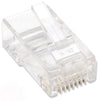 Confezione 100 Plug RJ45 UTP per Cavo Rigido Cat.6
