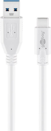 Cavo USB3.0 A Maschio USB-C&trade Maschio 0,5m Bianco