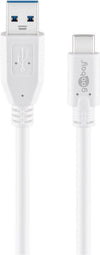 Cavo USB3.0 A Maschio USB-C&trade Maschio 1m Bianco