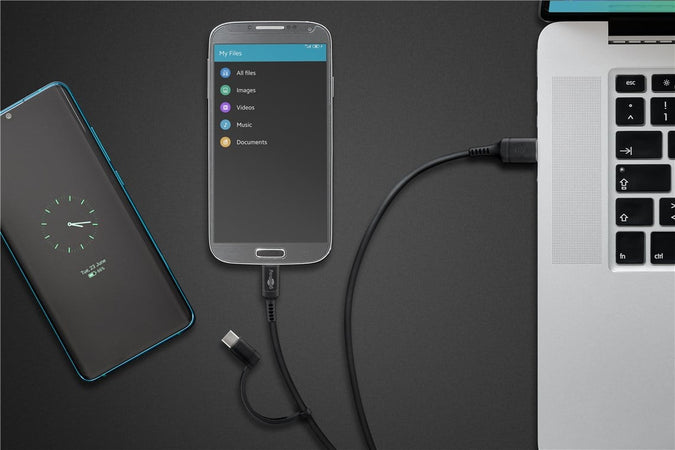 Cavo USB A / Micro B con Adattatore USB-C