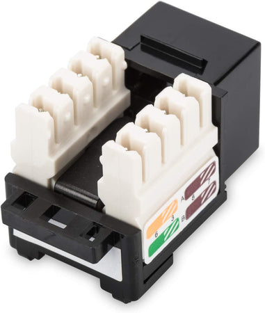 Frutto Keystone RJ45 Cat.5E UTP IDC 90&deg Nero