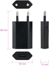 Caricatore USB 1A Compatto Spina Europea Nero