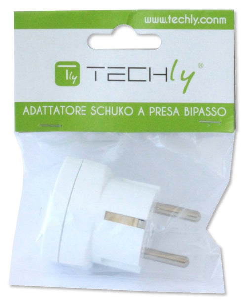 Adattatore spina Schuko a presa 10/16A Bianco