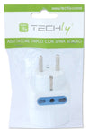 Adattatore Triplo Spina Schuko a Prese Bipasso con Schuko Bianco