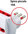 Adattatore Triplo Spina 2P+T Presa Bipasso 2P+T con Schuko