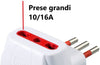 Adattatore Triplo Spina 2P+T Presa Bipasso 2P+T con Schuko