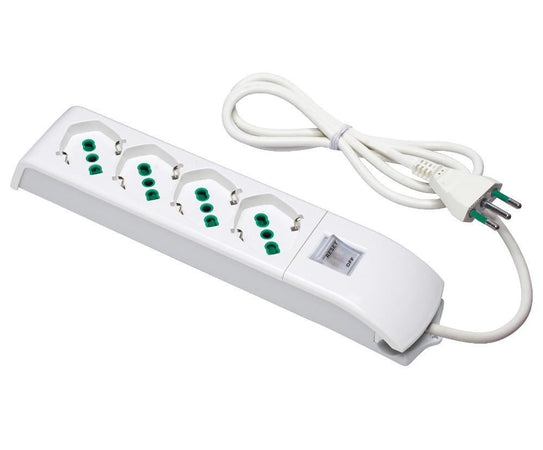 Multipresa 4 Posti Italiana Bipasso con Interruttore