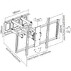Staffa universale Full-Motion per fissaggio a parete di grandi schermi 60-100''