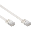 Cavo di Rete Patch Piatto in CCA Cat.5E Bianco UTP 0,5m