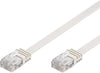 Cavo di Rete Patch Piatto in CCA Cat.5E Bianco UTP 3 metri