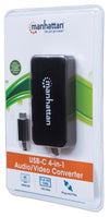 Adattatore Convertitore USB-C&trade 4 in 1 a DP/HDMI/DVI/VGA Nero