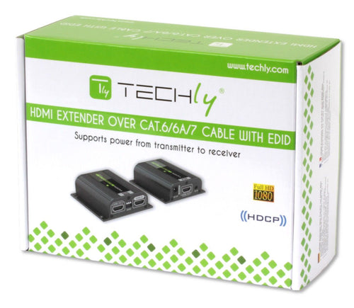 Amplificatore Extender HDMI Full HD 3D POE su cavo Cat.6/6A/7 40m con EDID ed IR