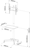 Supporto a Pavimento con Mensola Trolley TV LCD/LED/Plasma 23''-55''