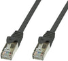 Cavo di rete Patch in rame Cat.6 Nero SFTP LSZH 1,5m