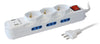 Multipresa 6 Posti Italiana Bipasso con 2 Prese USB Bianca