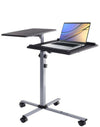 Carrello per Proiettore e Notebook a Due Ripiani Regolabile in Altezza
