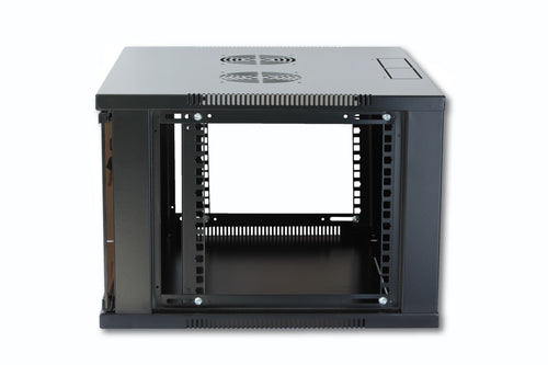 Armadio Rack 19'' a Muro 6U prof. 450 Nero Assemblato
