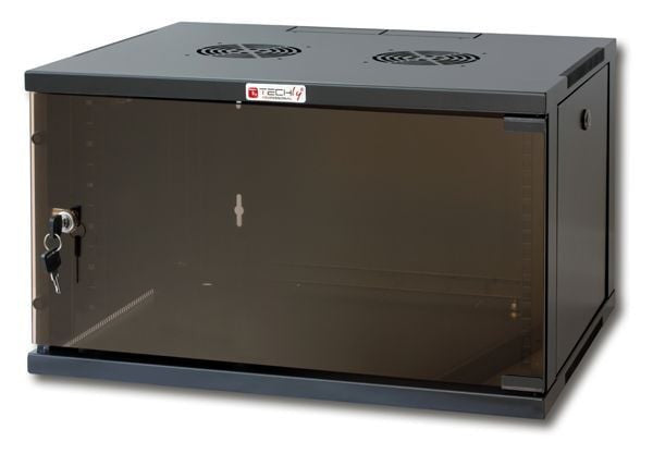 Armadio Rack 19'' a Muro 9U prof. 450 Nero Assemblato