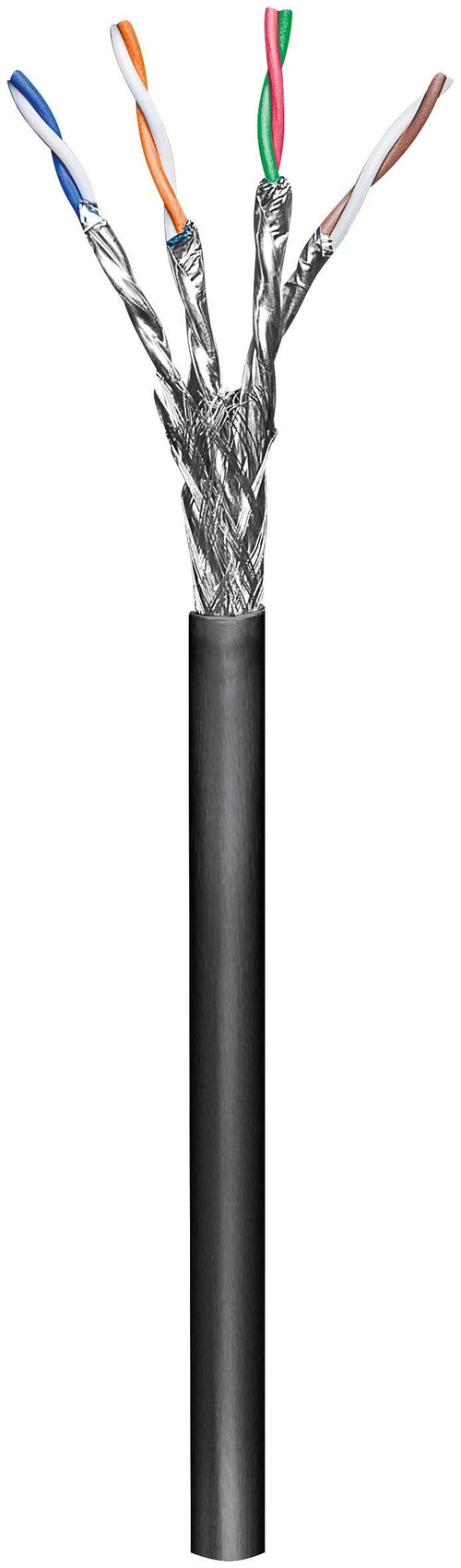 Matassa S/FTP Cavo Cat.6 PIMF LSZH Rame 100m Rigido Nero per esterno