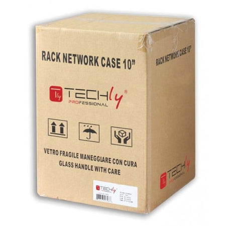 Armadio Rack 10'' a muro 6 unit&agrave con pannelli asportabili Grigio prof. 300 mm