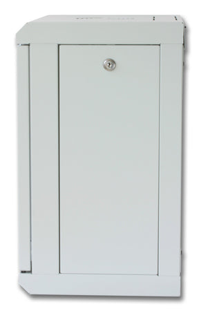 Armadio Rack 10'' a muro 9 unit&agrave con pannelli asportabili Grigio prof. 300 mm
