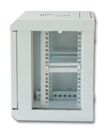 Armadio Rack 10'' a muro 6 unit&agrave con pannelli asportabili Grigio prof. 300 mm