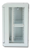 Armadio Rack 10'' a muro 9 unità con pannelli asportabili Grigio prof. 300 mm