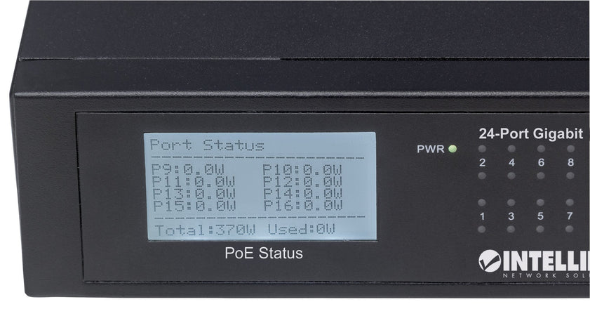 Gigabit Ethernet Switch 24 porte POE+ con 2 porte SFP