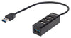 Hub USB 3.0/2.0 Combo 4 porte Nero
