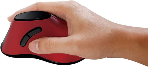 Mouse Verticale Ottico Ergonomico Wireless 1200dpi Rosso