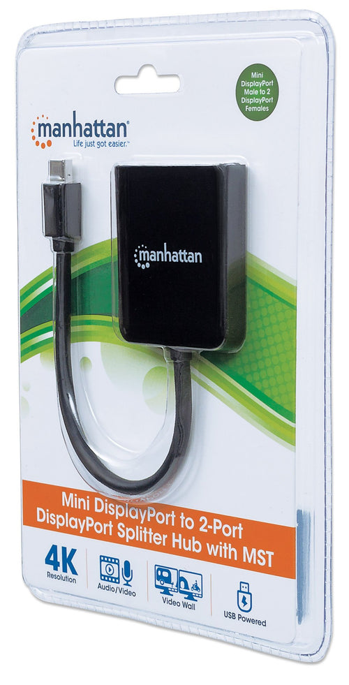 Splitter Hub Mini DisplayPort a 2 porte DisplayPort con MST
