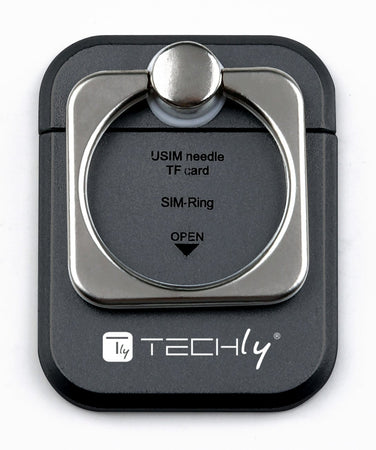 Anello e Supporto per Smartphone Nero