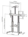 Supporto mobile da pavimento per TV Ultra larghe 60-100''