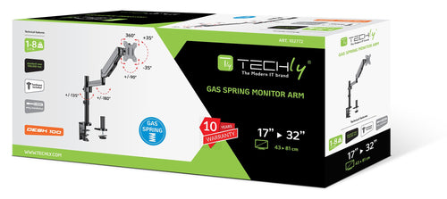 Supporto da Scrivania per Monitor 17-32'' con Molla a Gas Estensione 420 mm
