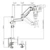 Supporto da Scrivania per Monitor 17-32'' con Molla a Gas Estensione 420 mm