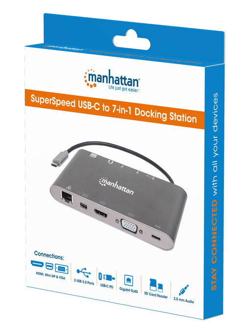 Docking Station USB-C&trade SuperSpeed 7 in 1