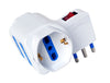 Adattatore con spina 16A e prese 2 Italiane/ 2 Schuko